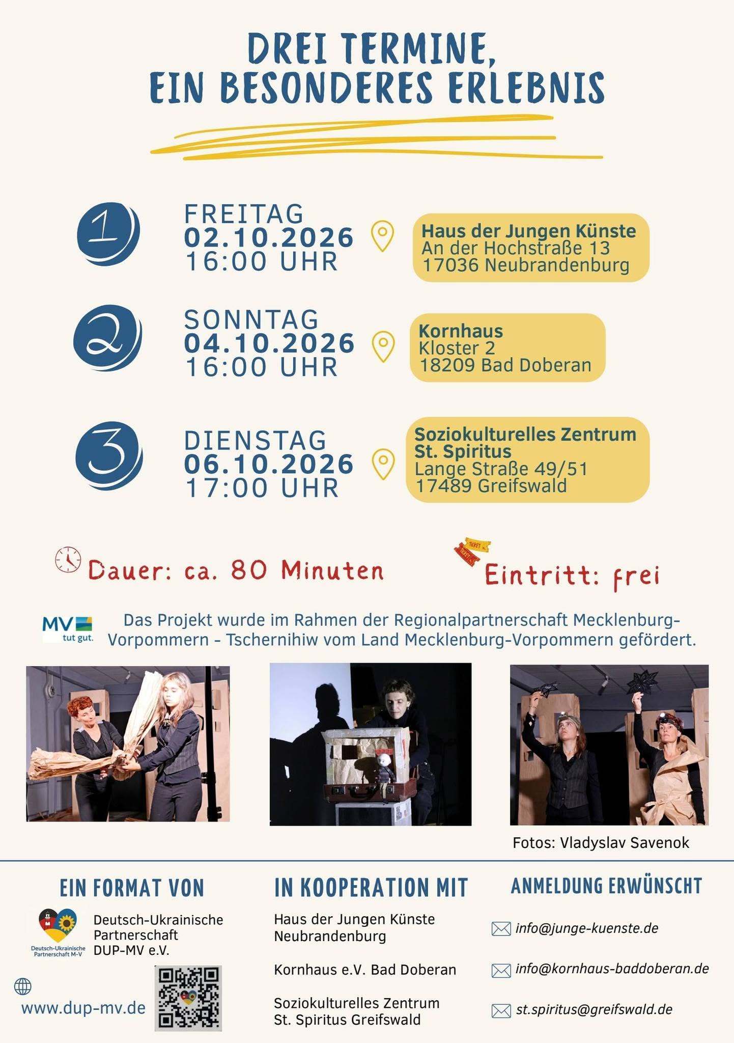 Theaterperformance Papir aus Tschernihiw, UA 2