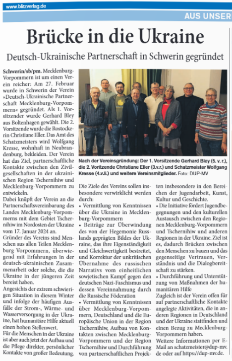 Vier Tore Blitz DUP MV 8 3 2026